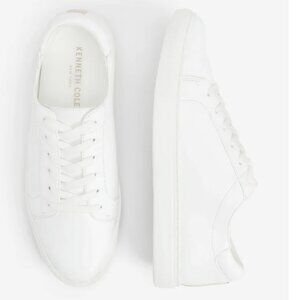 kenneth cole white leather kam sneaker